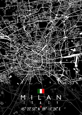 MILAN MAP ITALY