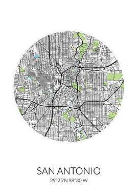 San Antonio Circle Map
