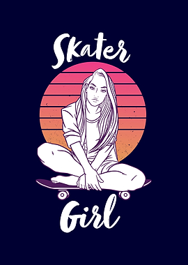 Skater Girl Skateboarding