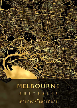 MELBOURNE MAP AUSTRALIA