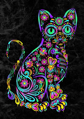 cat halloween colors