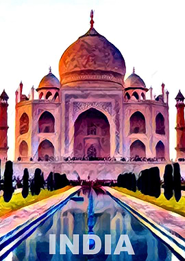 Painting of Taj Mahal