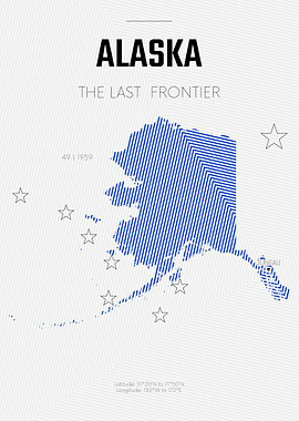 Alaska USA state map