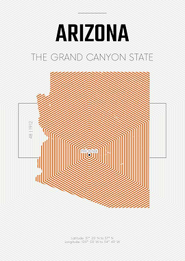 Arizona USA state map