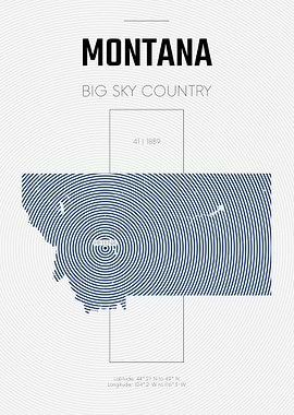Montana USA state map