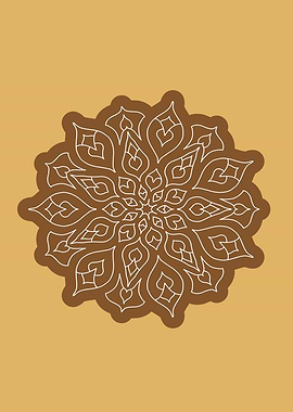 Yellow and brown mandala