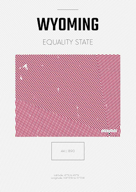 Wyoming USA state map