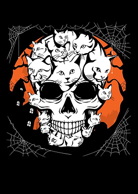 Halloween Cat Skeleton