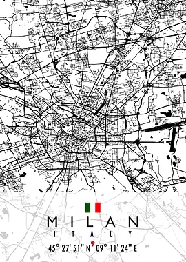 MILAN MAP ITALY