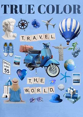 Blue Color Travel