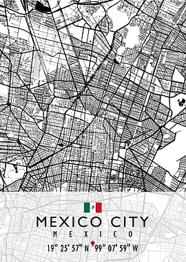 MEXICO CITY MAP MEXICO