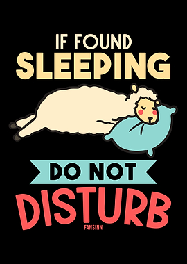 Sleeping lama with pillow