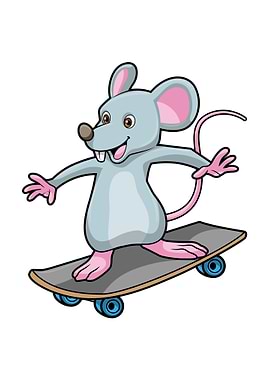 Mouse Skater Skateboard