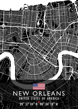 NEW ORLEANS MAP USA