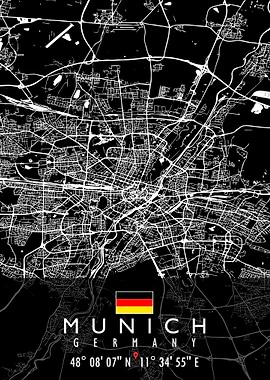 MUNICH MAP GERMANY