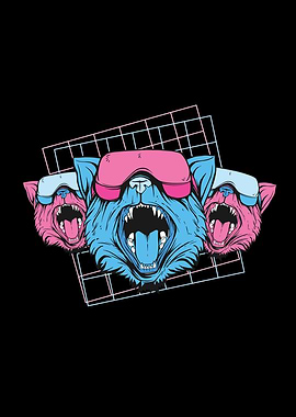 Vaporwave Cats Kitty Retro