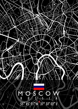 MOSCOW MAP RUSSIA