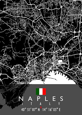NAPLES MAP ITALY