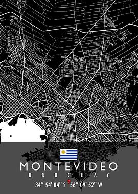MONTEVIDEO MAP URUGUAY