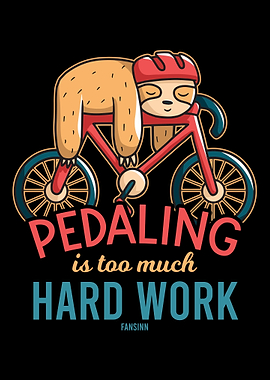 Bicycle sloth sleep tired