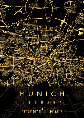 MUNICH MAP GERMANY
