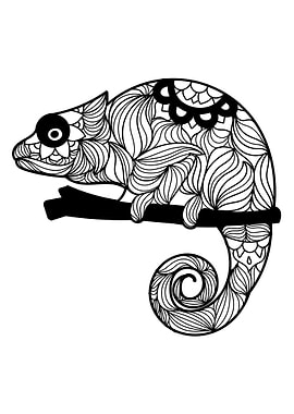 Chameleon on a branch