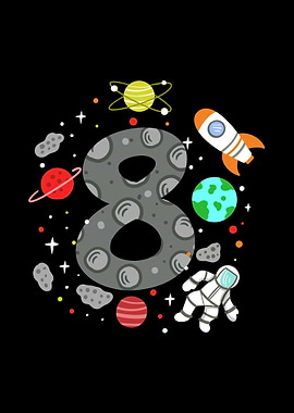 8th Birthday Astronaut
