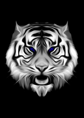 Black White Striped Tiger