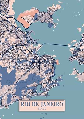 Rio De Janeiro Breezy Map