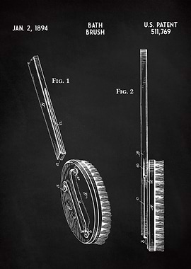 BATH BRUSH PATENT CHALK