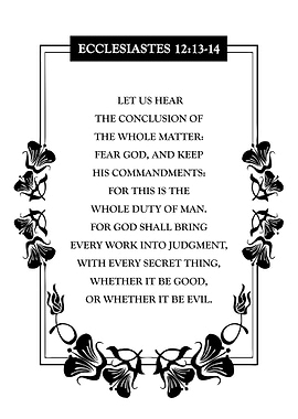 Ecclesiastes 12 13 14