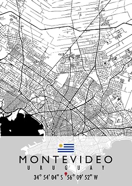 MONTEVIDEO MAP URUGUAY