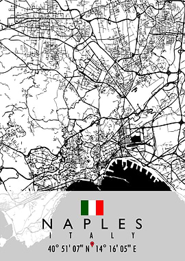 NAPLES MAP ITALY