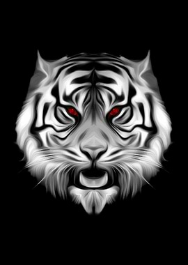 Black White Striped Tiger