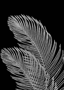 Palm Leaves Silver Foil 2