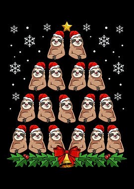Sloth Lover Christmas Tree