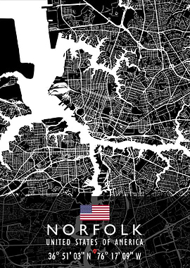 NORFOLK MAP USA