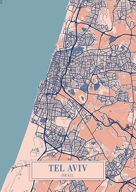 Tel Aviv Breezy City Map