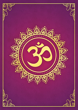 Hindu Ohm Symbol Purple