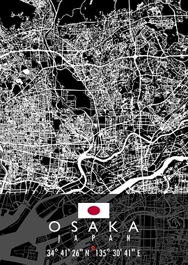 OSAKA MAP JAPAN