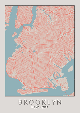 New York Brooklyn Map