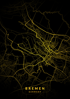 Bremen City in Germany Map