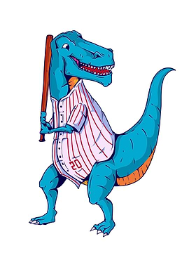 Baseball TRex Dinosaur
