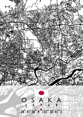 OSAKA MAP JAPAN
