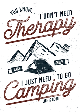 therapy camping poster