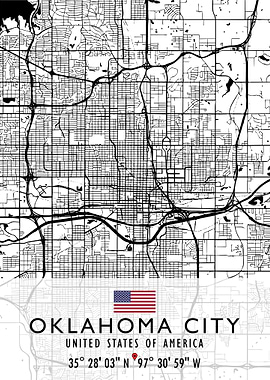 OKLAHOMA CITY MAP USA