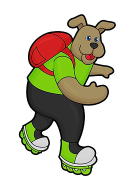 Dog Inline Skater Backpack