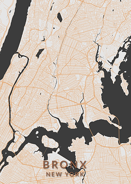 New York Bronx Map