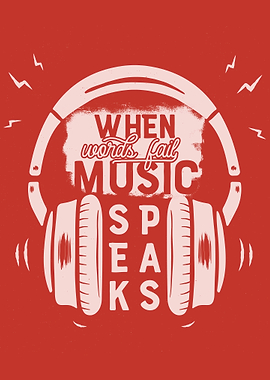 Headphones speaks poster