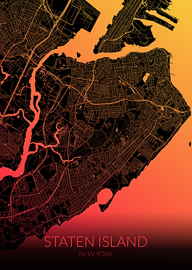 New York Map Staten Island